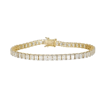 Aagaard Emerald tennisarmbånd i 14 kt m lab diamant